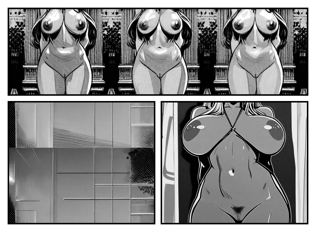 AI hentai: L (manga page)