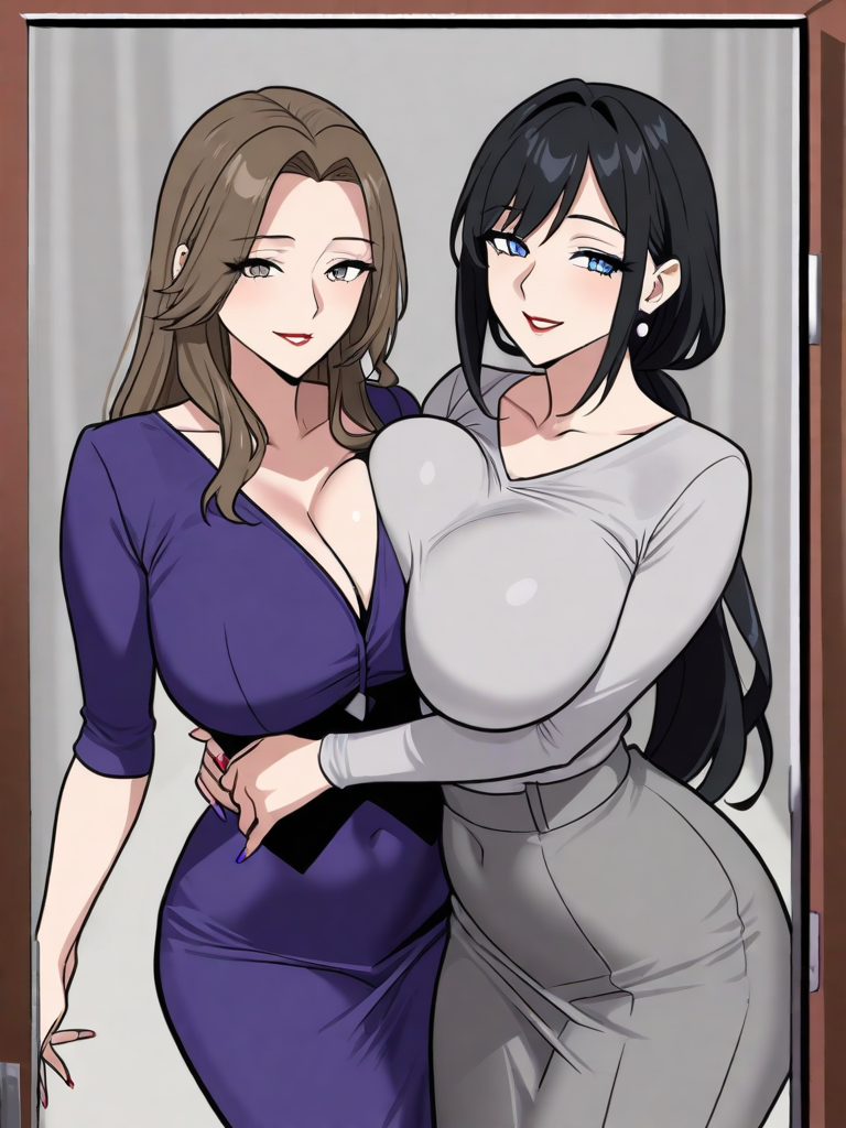 AI generated hentai - A manga page about 2 girls hugging each other for warmth in a bLizzard.
